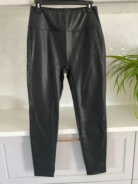 High-Rise Black Faux Leather Leggings